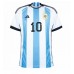 Argentina Lionel Messi #10 Domácí Dres MS 2022 Krátkým Rukávem